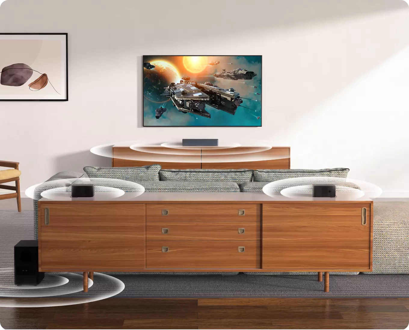 Smart 5.1 Soundbar System with APP Control & Surround Speakers