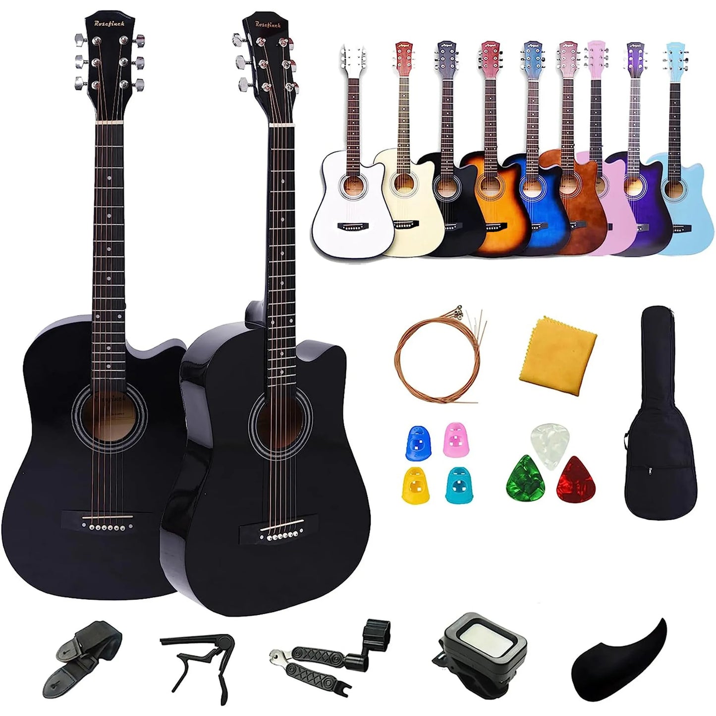 38 Inch Acoustic Guitar Set for Beginners Adults