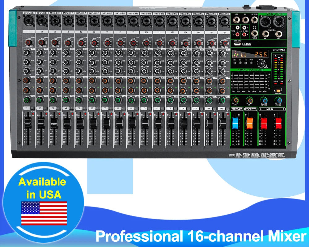 16 Channels Audio Sound Mixer