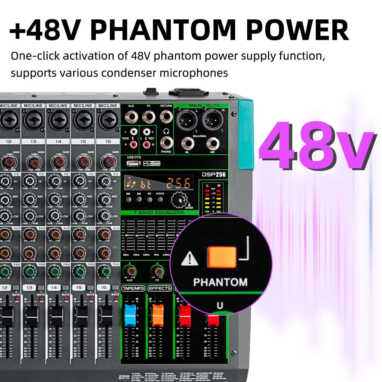 16 Channels Audio Sound Mixer