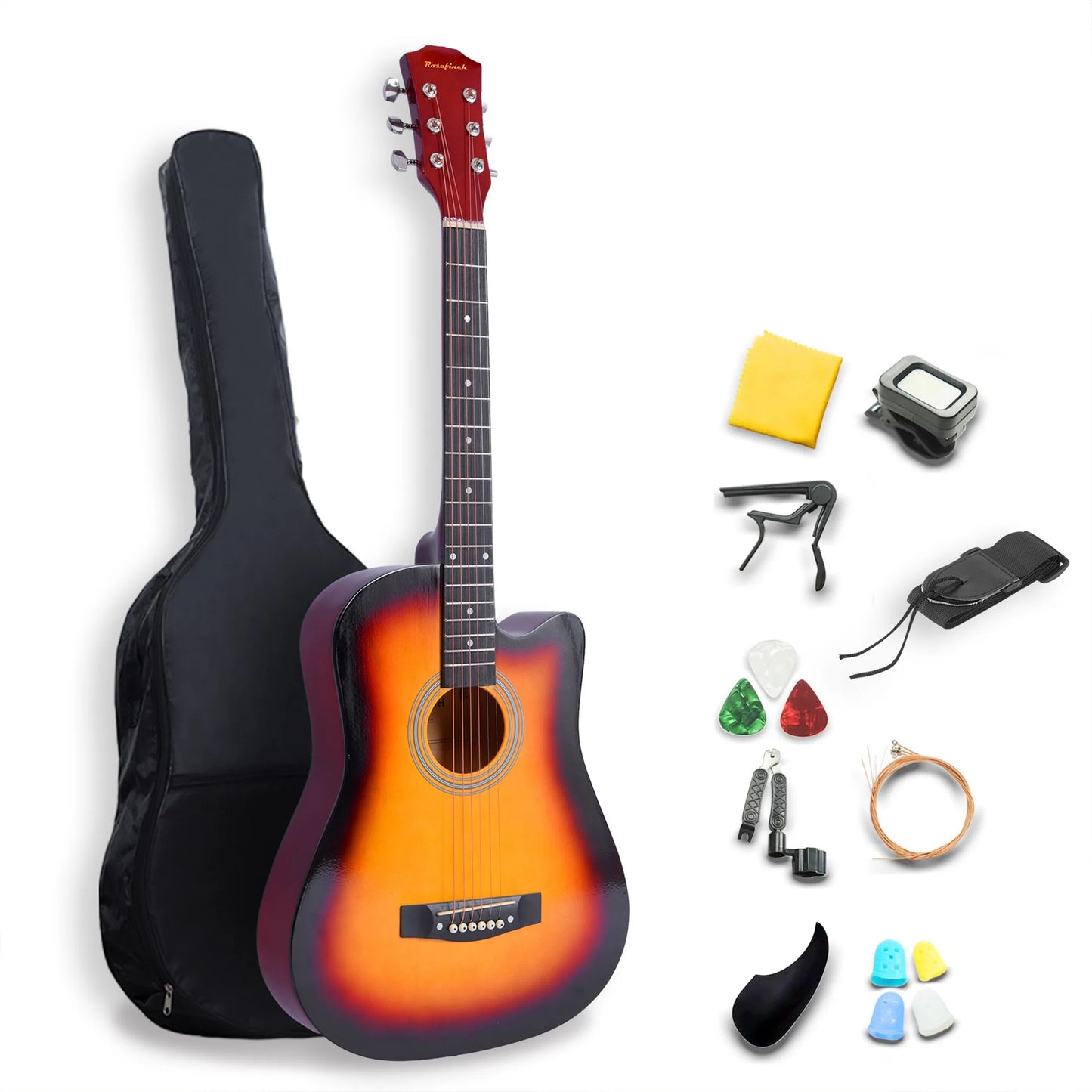 38 Inch Acoustic Guitar Set for Beginners Adults