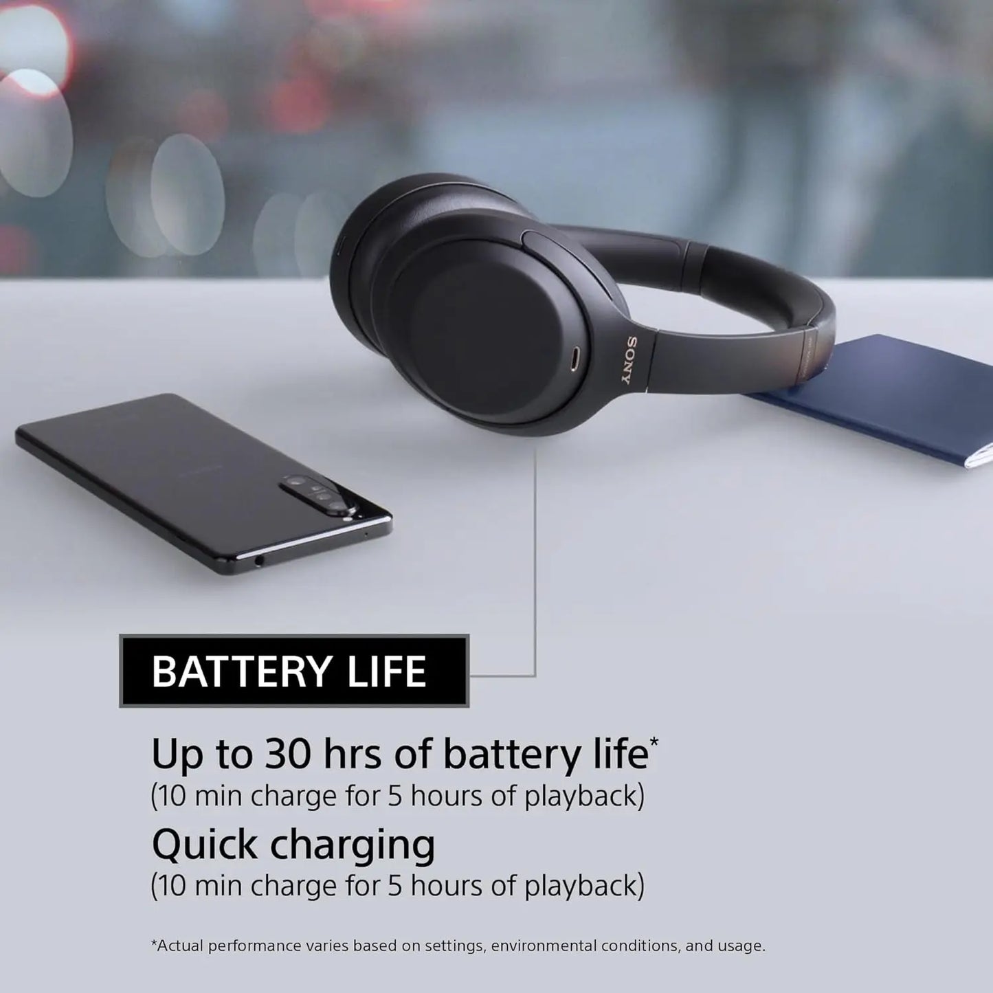 Smart noise cancelling -Touch sensor control headphones -Long battery life headphones