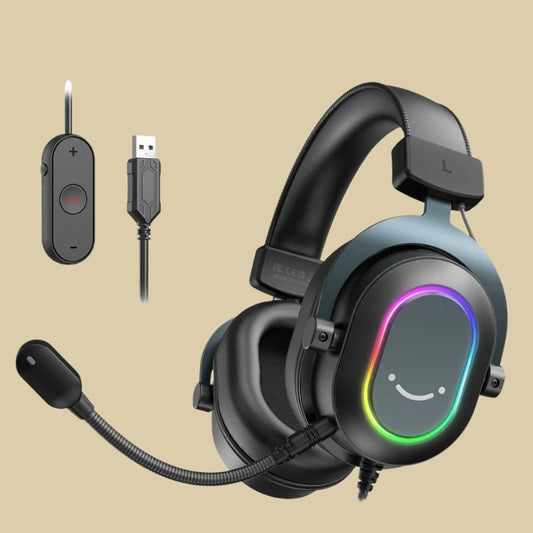 Fifine RGB headset, Fifine gaming headset, dynamic RGB headset
