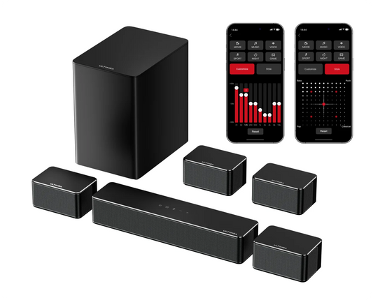 7.1 Channel Dolby Atmos Soundbar with Rear Speakers & Subwoofer