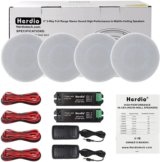 Herdlo in-ceiling speakers  
- 4-inch 320W home audio