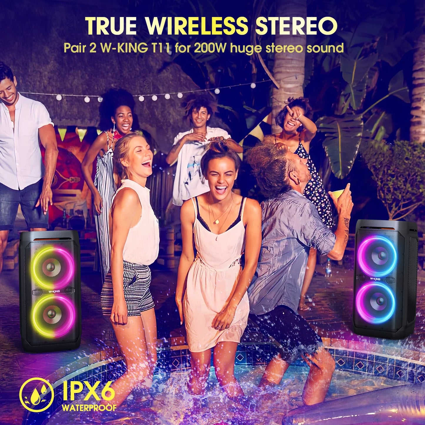 Portable party speaker-
Deep bass Bluetooth speaker