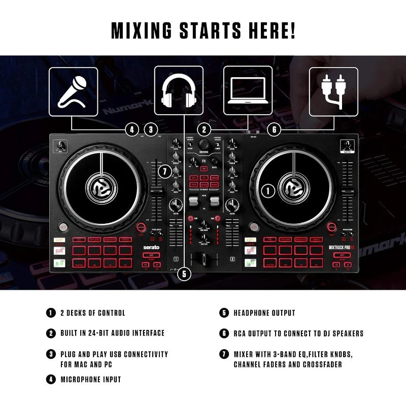 Mixtrack Pro FX – 2 Deck DJ Controller
