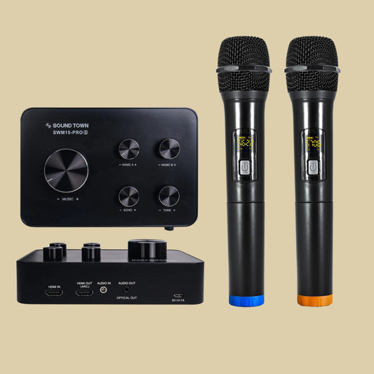 SWM15 karaoke system, wireless karaoke system, dual wireless microphones