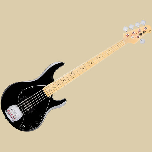 5-String Electric Guitar Bass Guitar in Black