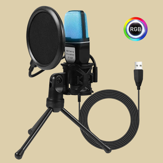wired RGB microphone
gaming microphone with stand